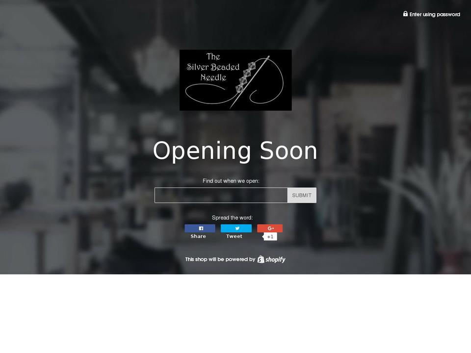 thesilverbeadedneedle.com — Shopify storefront screenshot