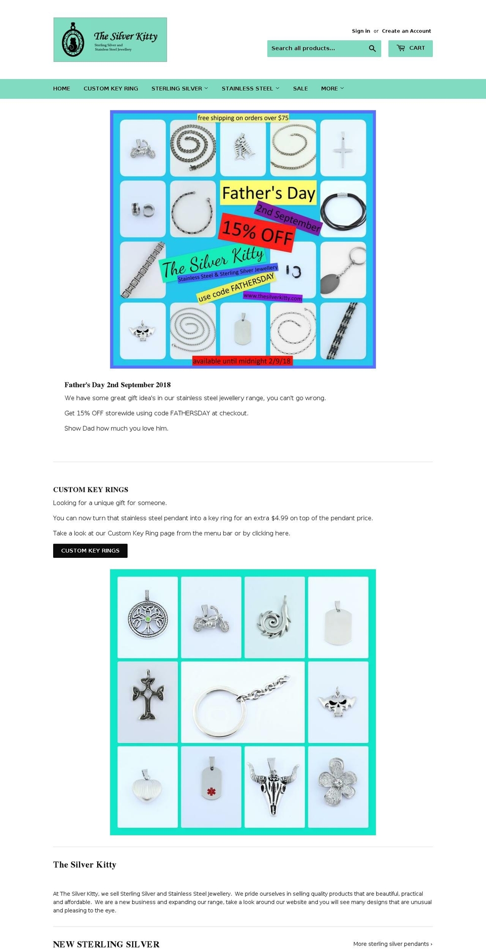 thesilverkitty.com shopify website screenshot