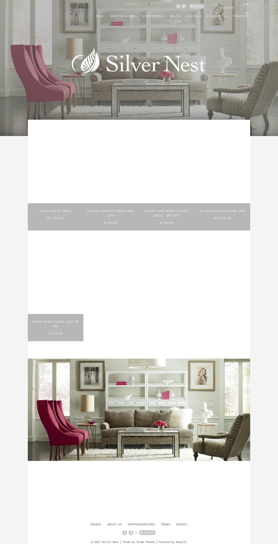 thesilvernest.com shopify website screenshot