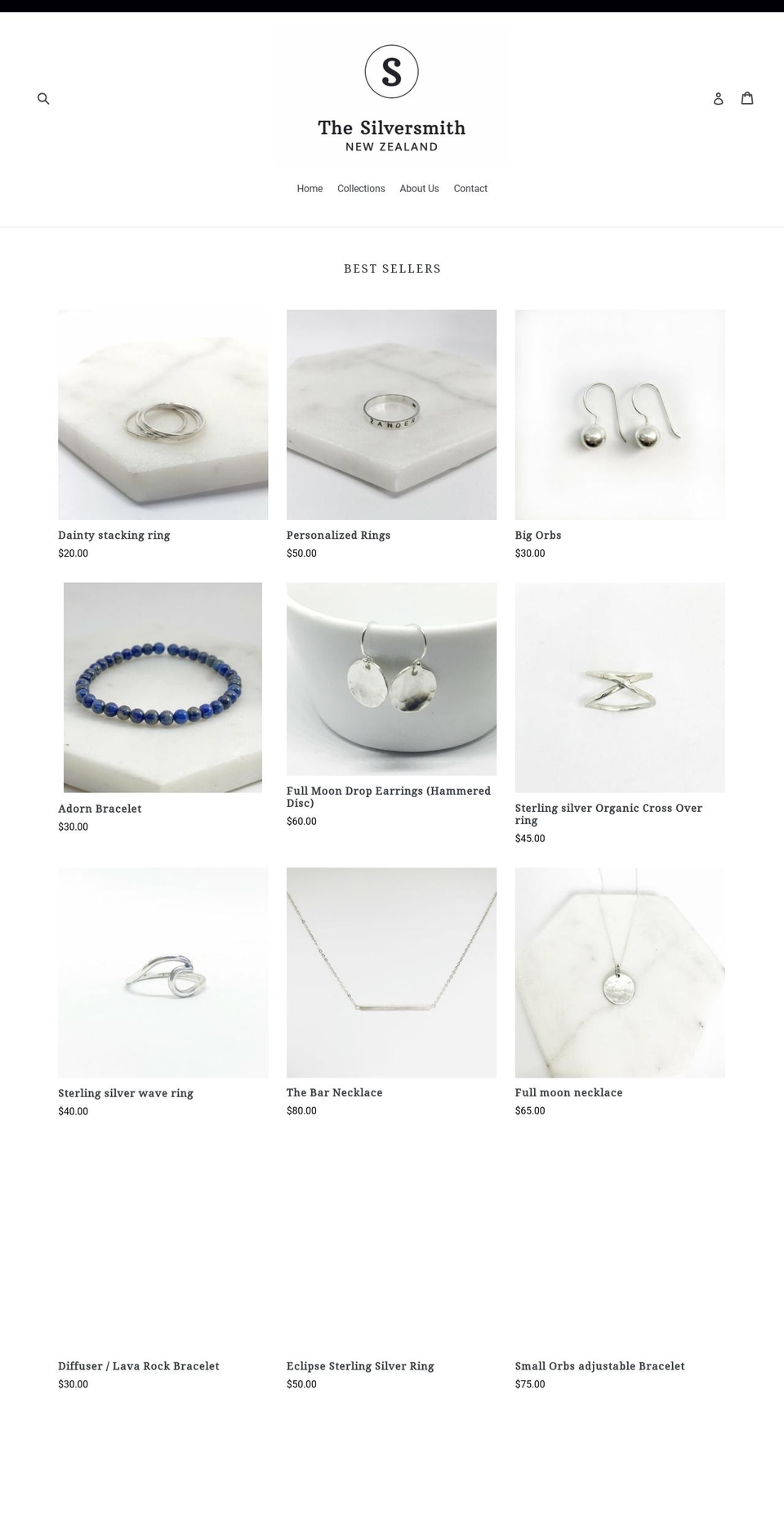 thesilversmithnz.com shopify website screenshot