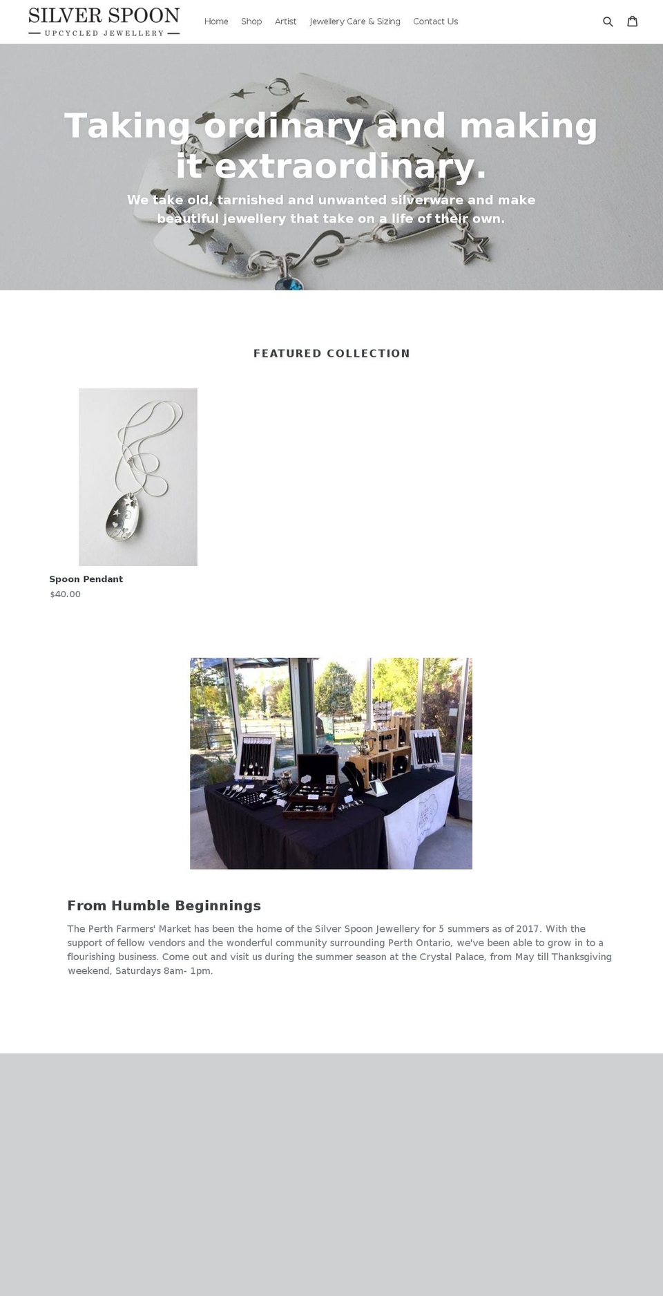 thesilverspoonjewellery.com — Shopify storefront screenshot