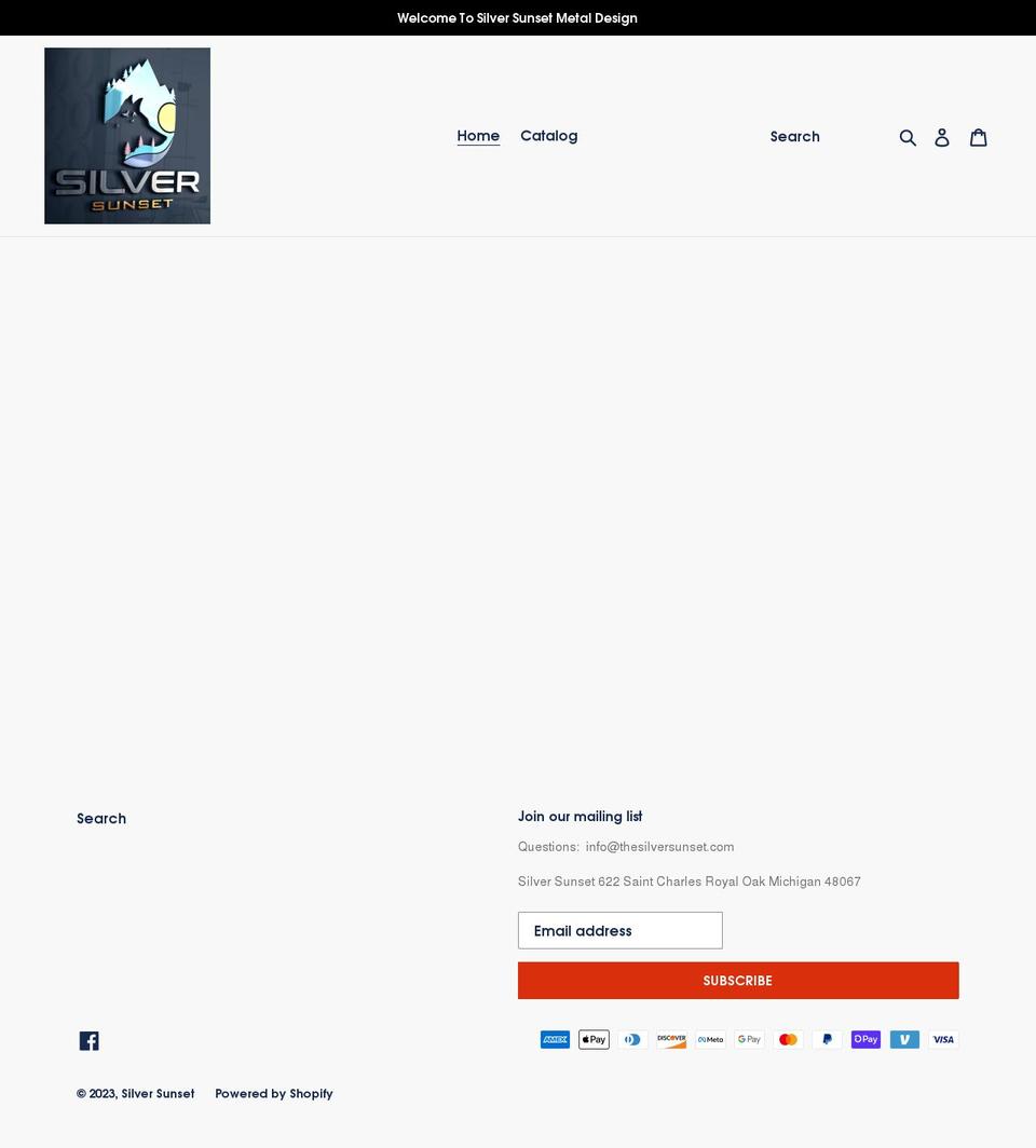 thesilversunset.com shopify website screenshot