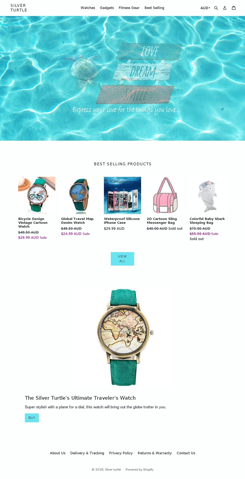 thesilverturtle.net shopify website screenshot
