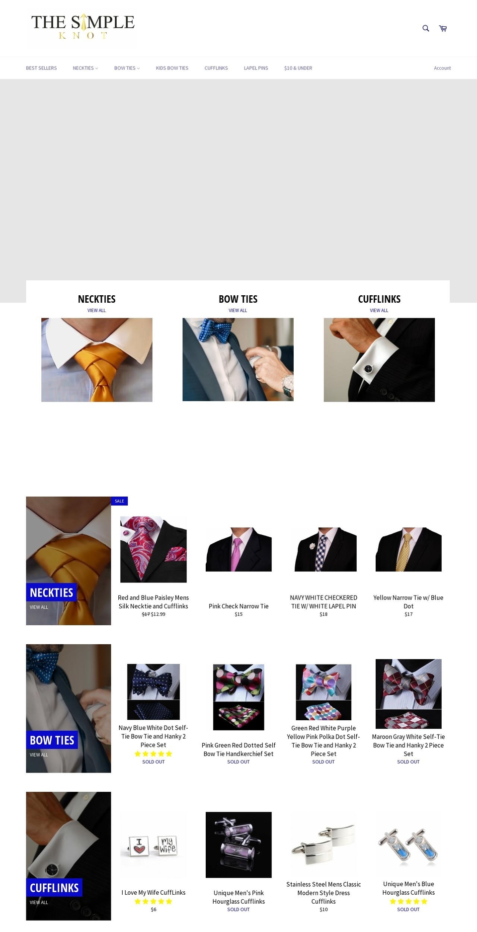 thesimpleknot.com — Shopify storefront screenshot