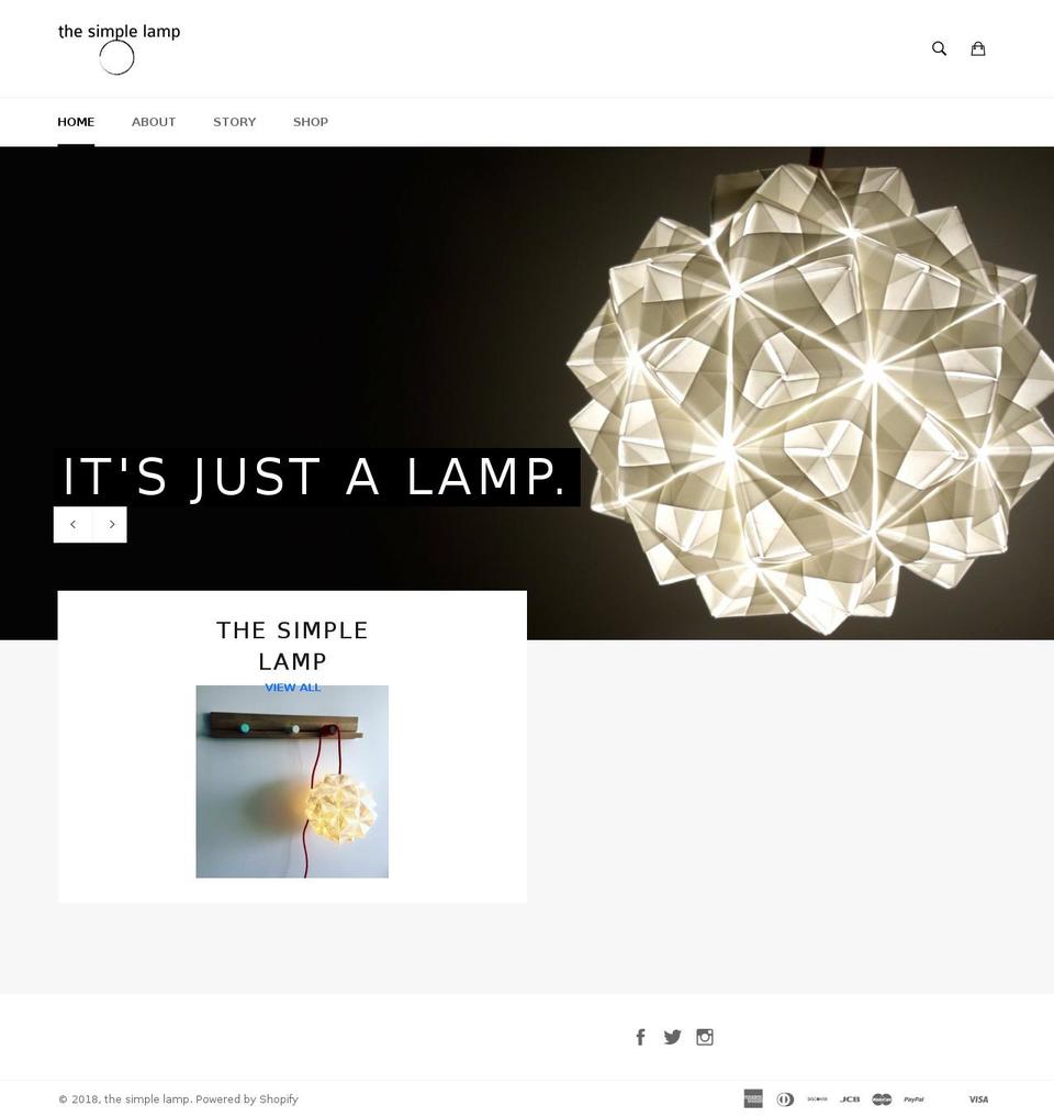 thesimplelamp.com shopify website screenshot