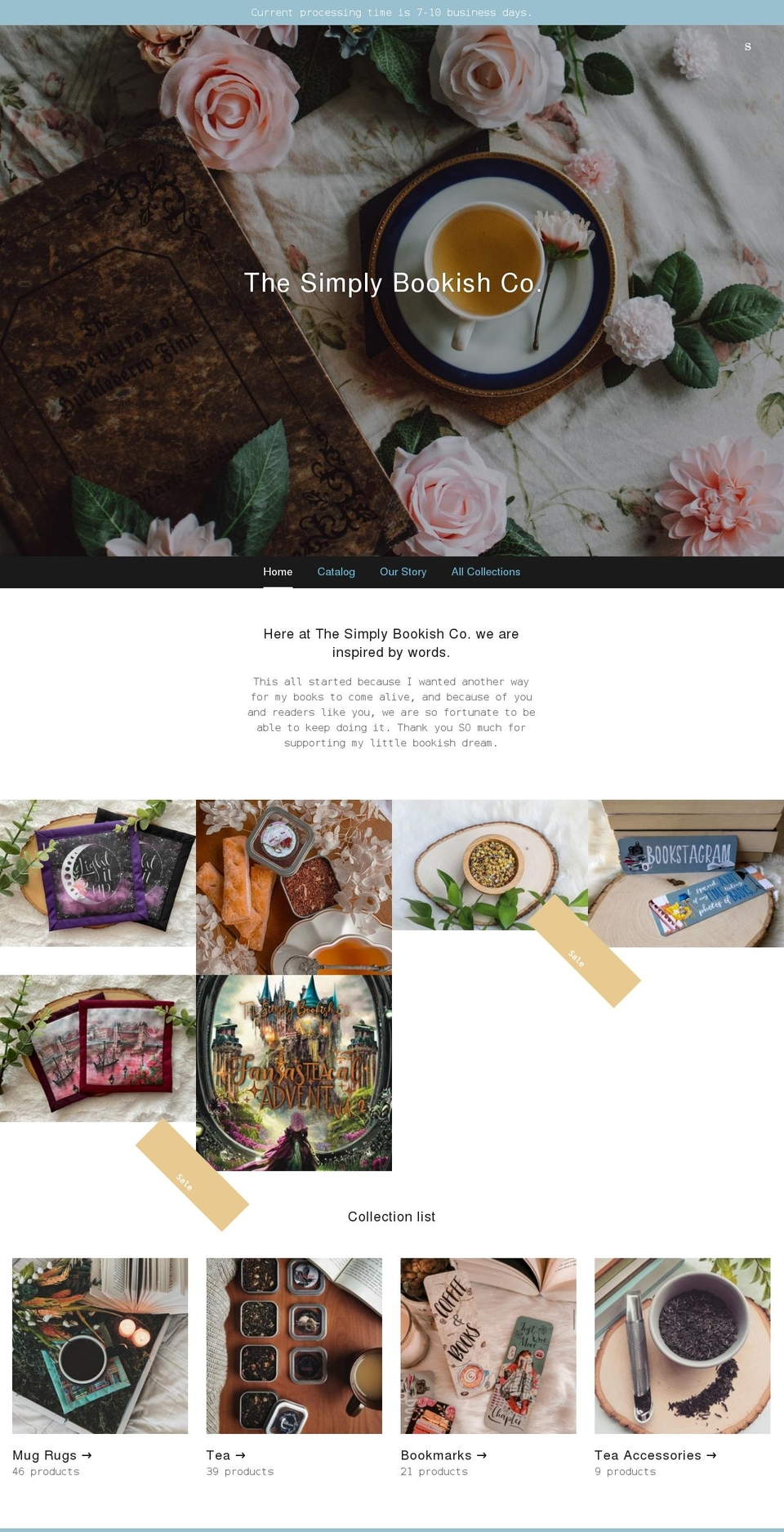 thesimplybookishco.com shopify website screenshot