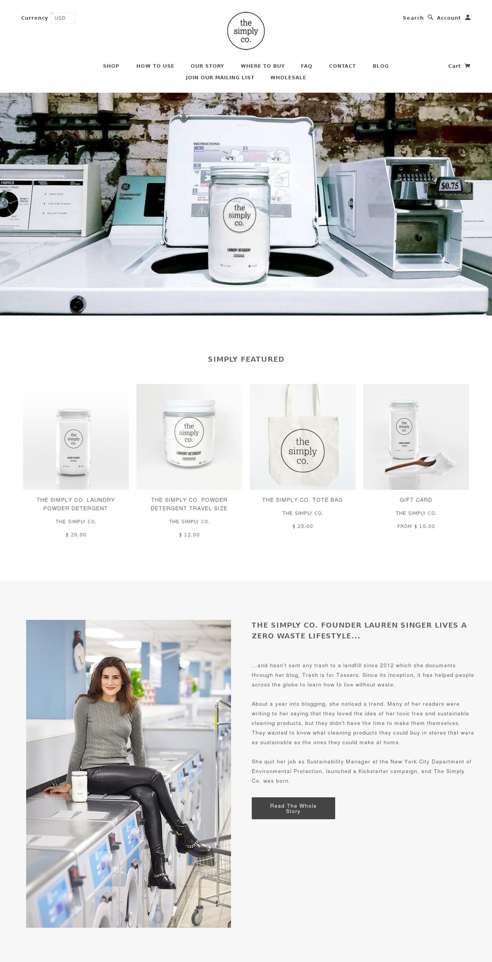 thesimplyco.com shopify website screenshot