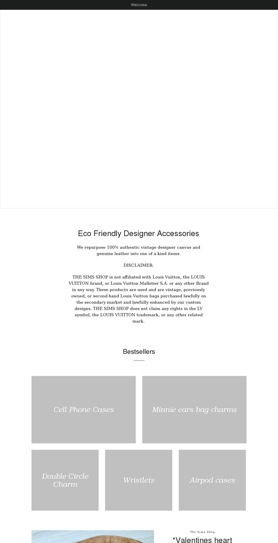 thesimsshop.net shopify website screenshot