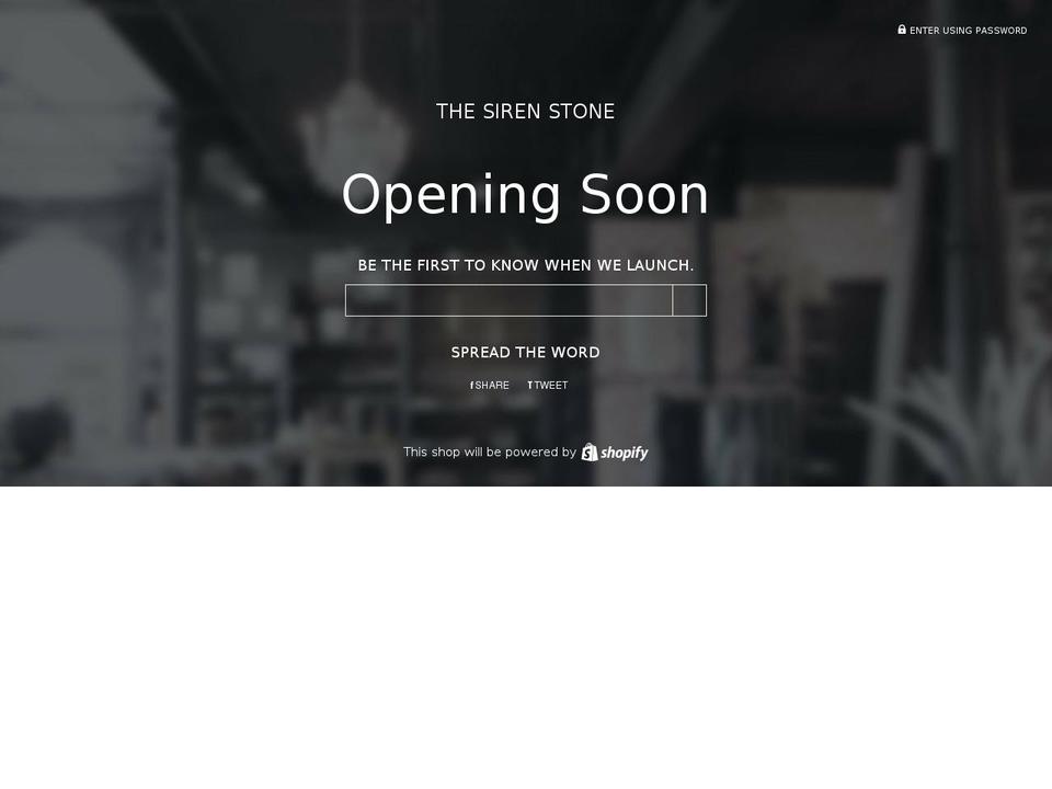 thesirenstone.com shopify website screenshot