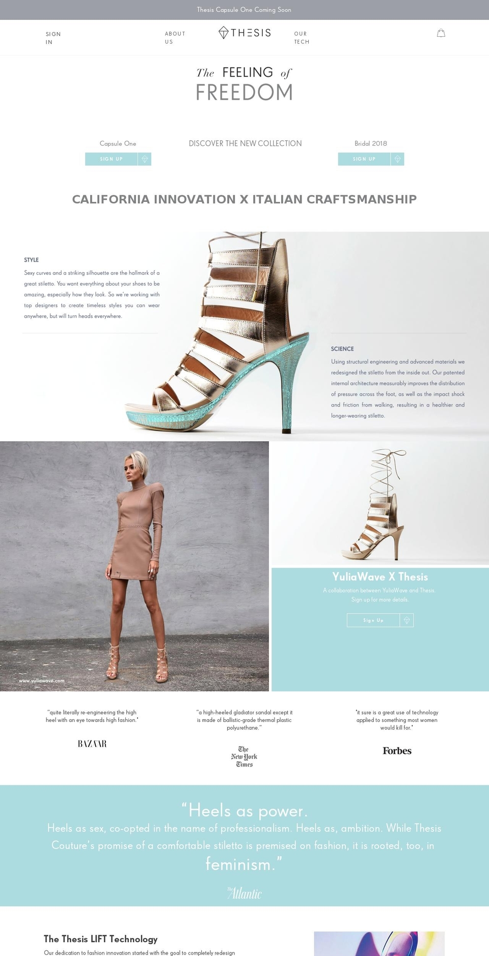 thesiscouture.com shopify website screenshot