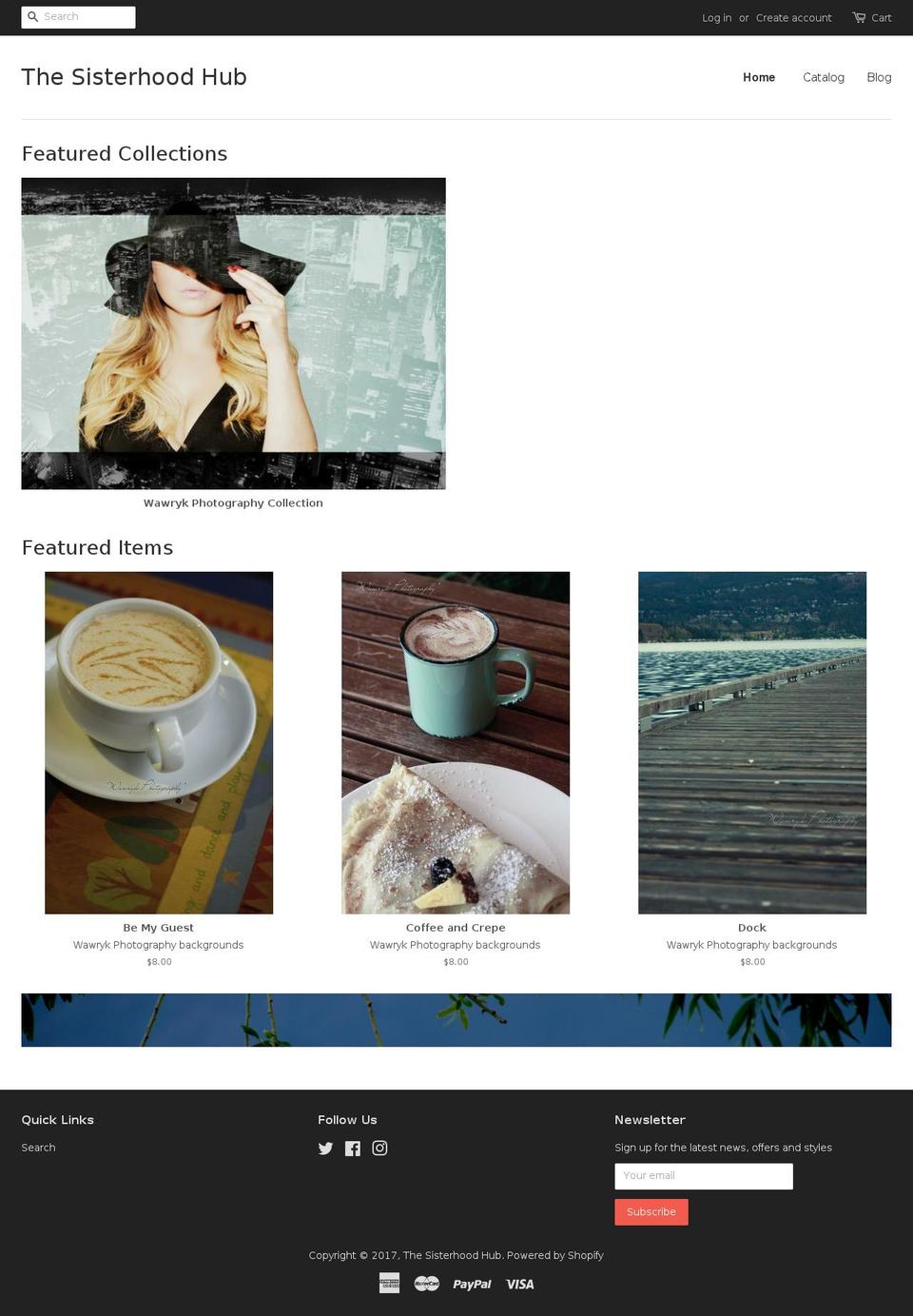 thesisterhoodhub.com shopify website screenshot