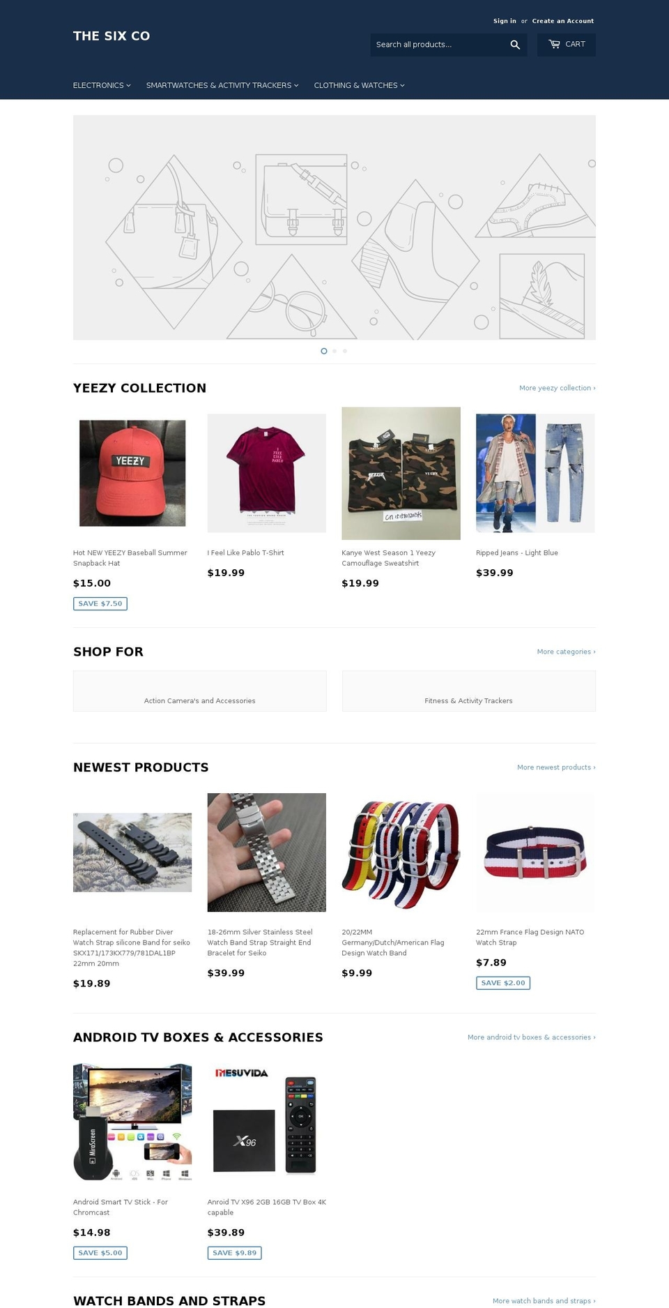 thesixco.com shopify website screenshot