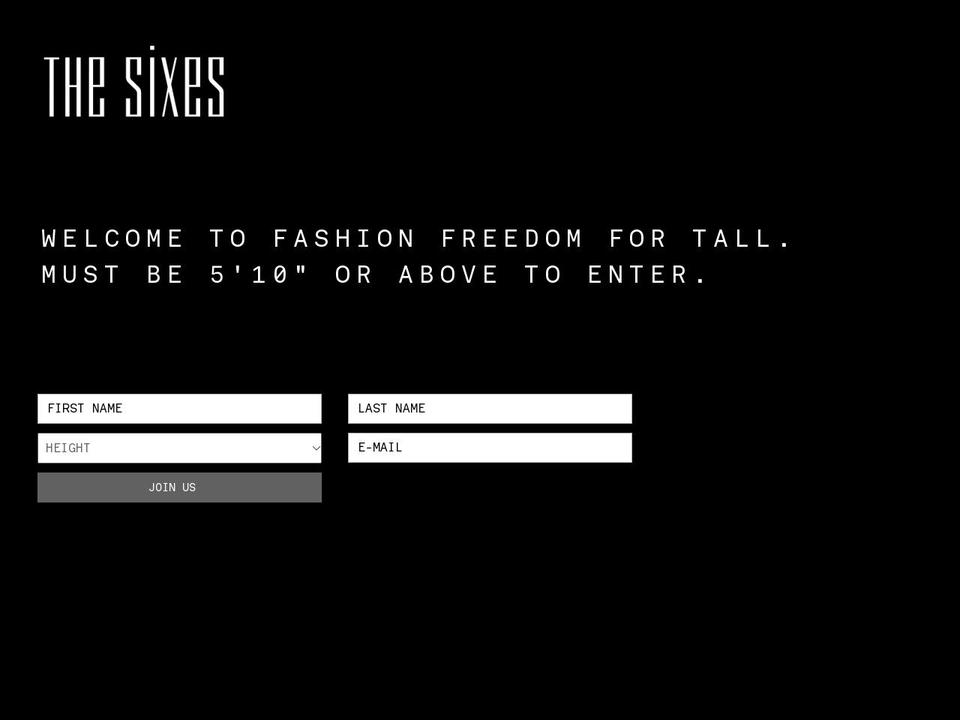 thesixes.com shopify website screenshot