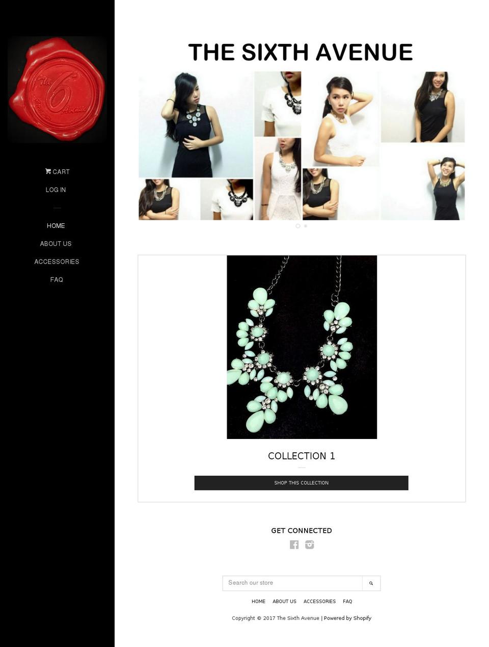 thesixthavenue.com shopify website screenshot