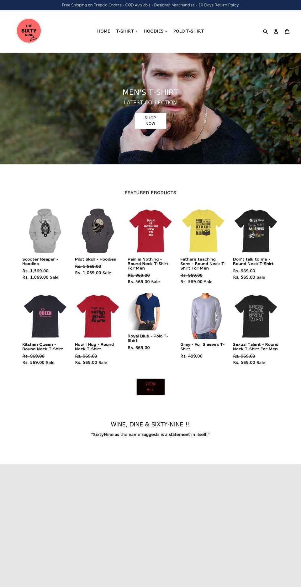 thesixtynine.com — Shopify storefront screenshot