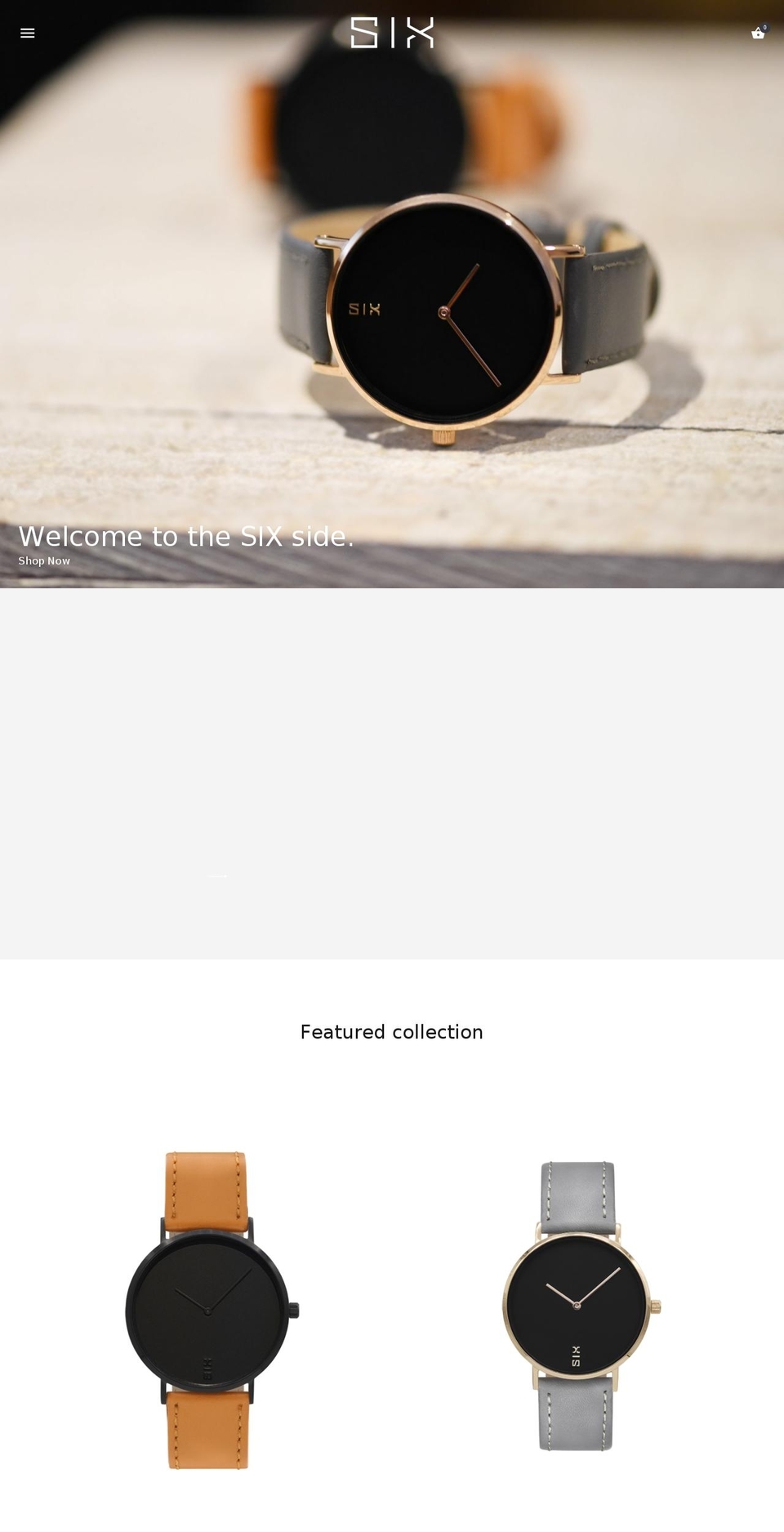 thesixwatches.com shopify website screenshot