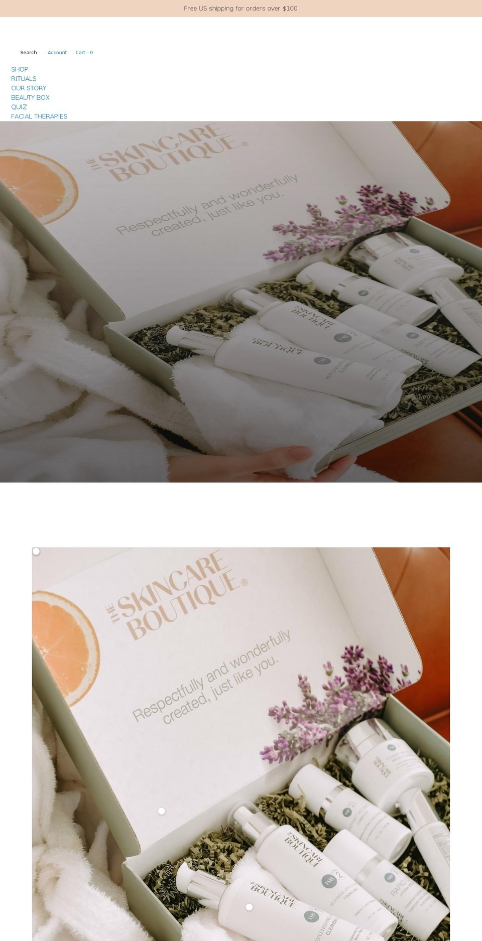 theskincareboutique.com shopify website screenshot