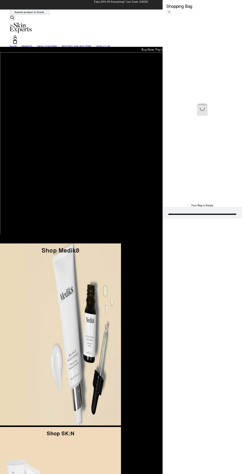 theskinexperts.co.uk shopify website screenshot