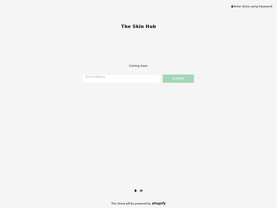 theskinhubteam.com — Shopify storefront screenshot