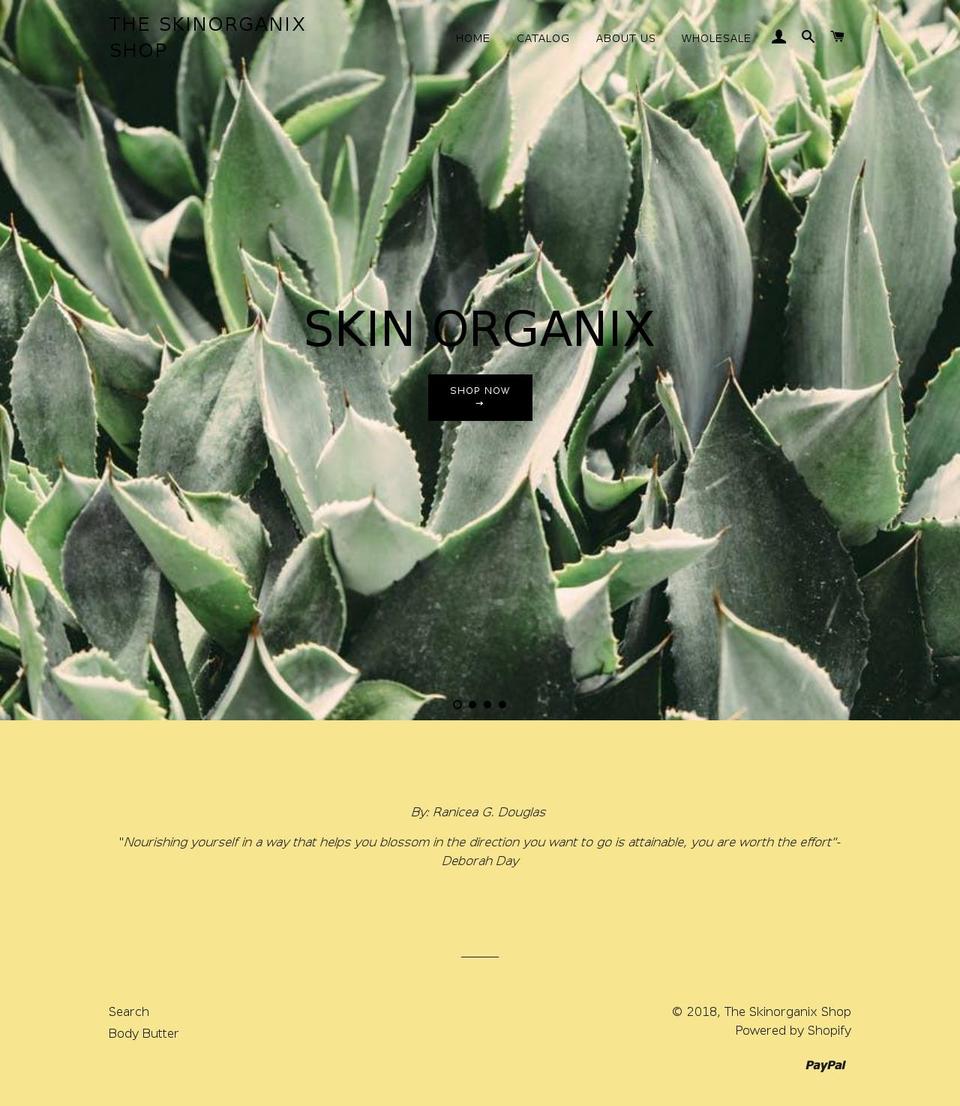 theskinorganixshop.com — Shopify storefront screenshot