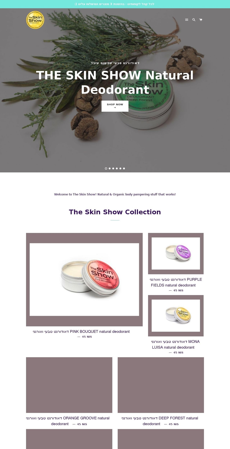 theskinshow.com — Shopify storefront screenshot
