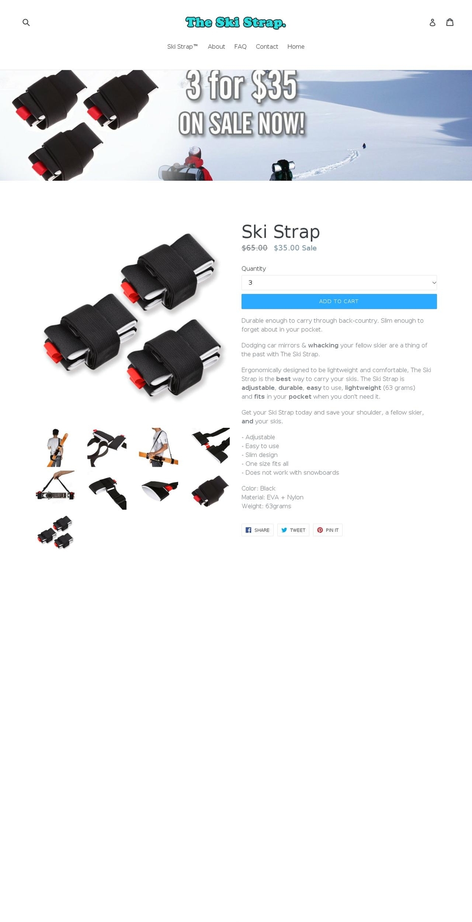 theskistrap.com — Shopify storefront screenshot