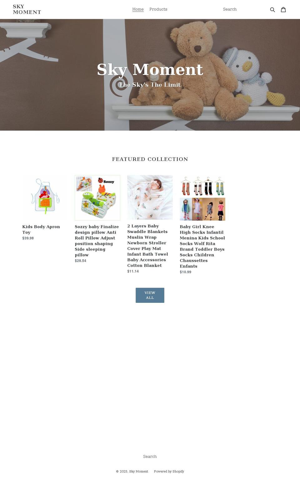 theskymoment.com shopify website screenshot