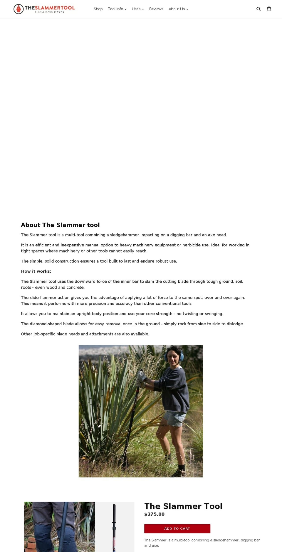 theslammer.co.nz shopify website screenshot