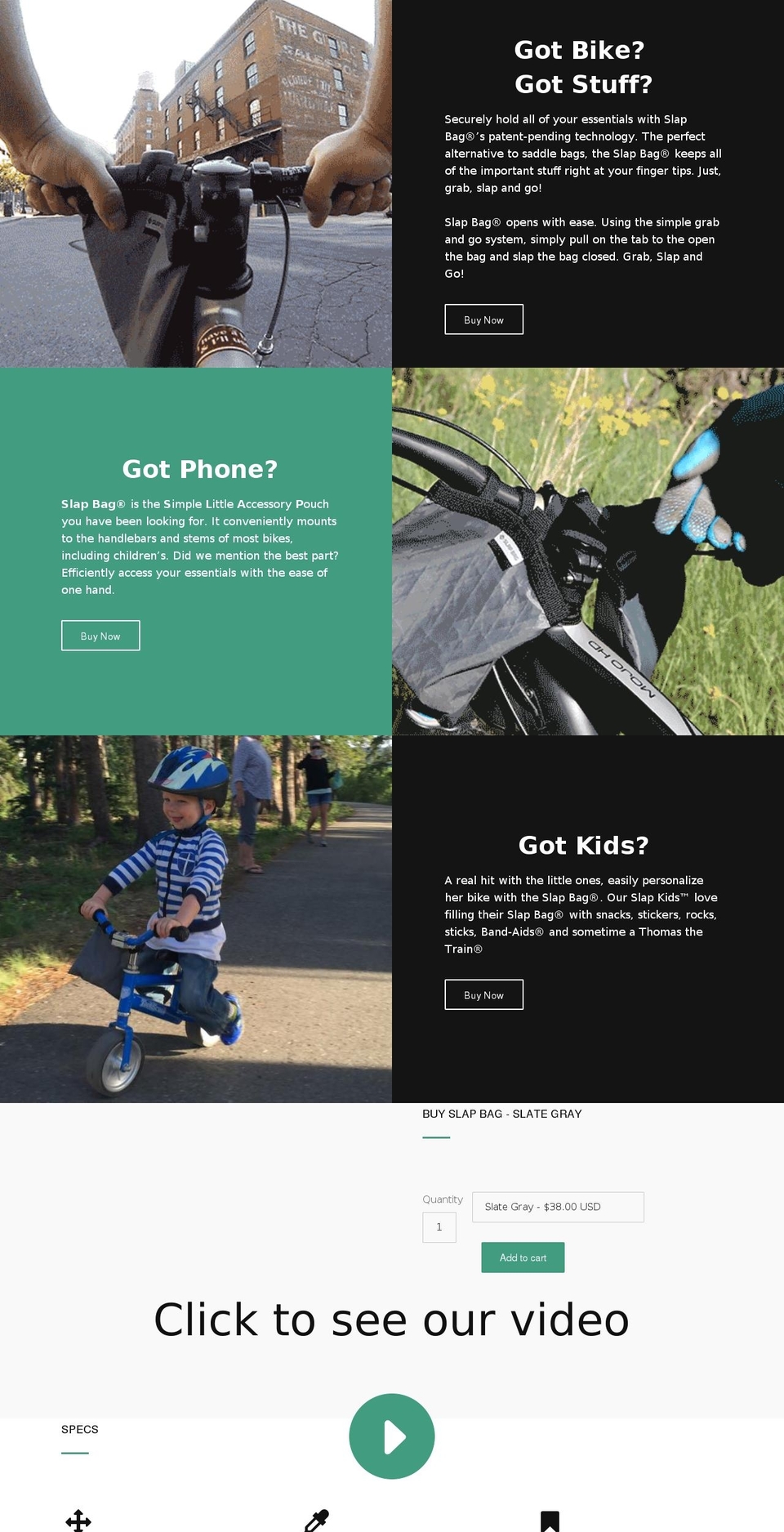 theslapbag.com shopify website screenshot