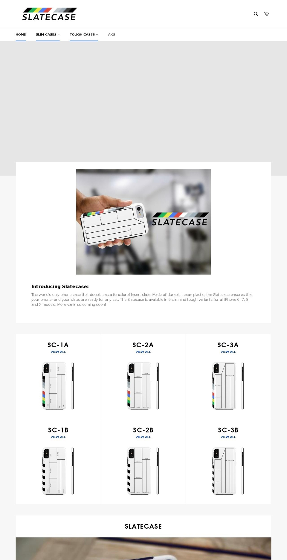 theslatecase.net shopify website screenshot