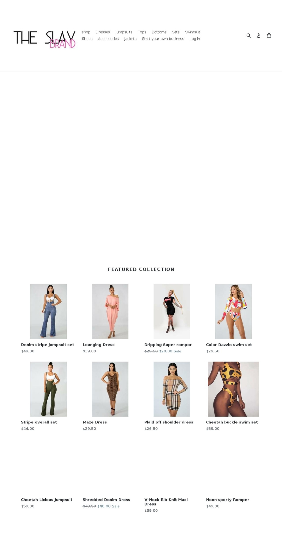 theslaybrand.com — Shopify storefront screenshot