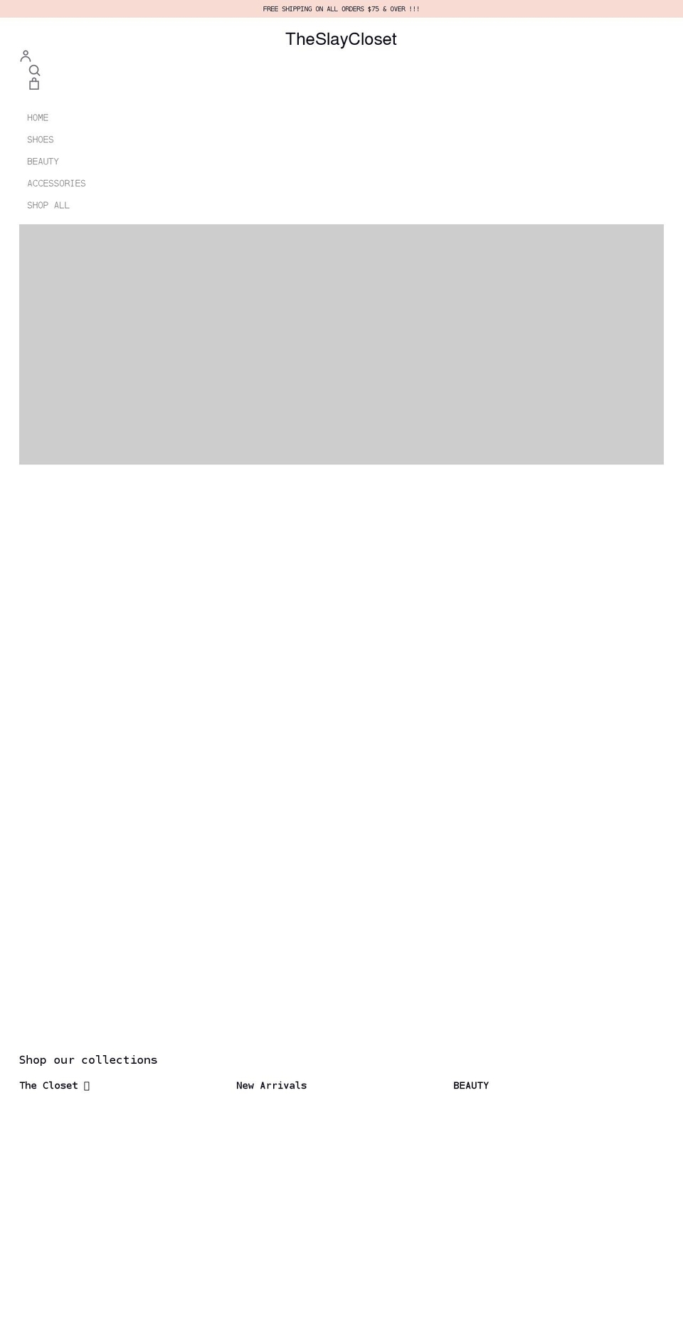 theslaycloset.com shopify website screenshot