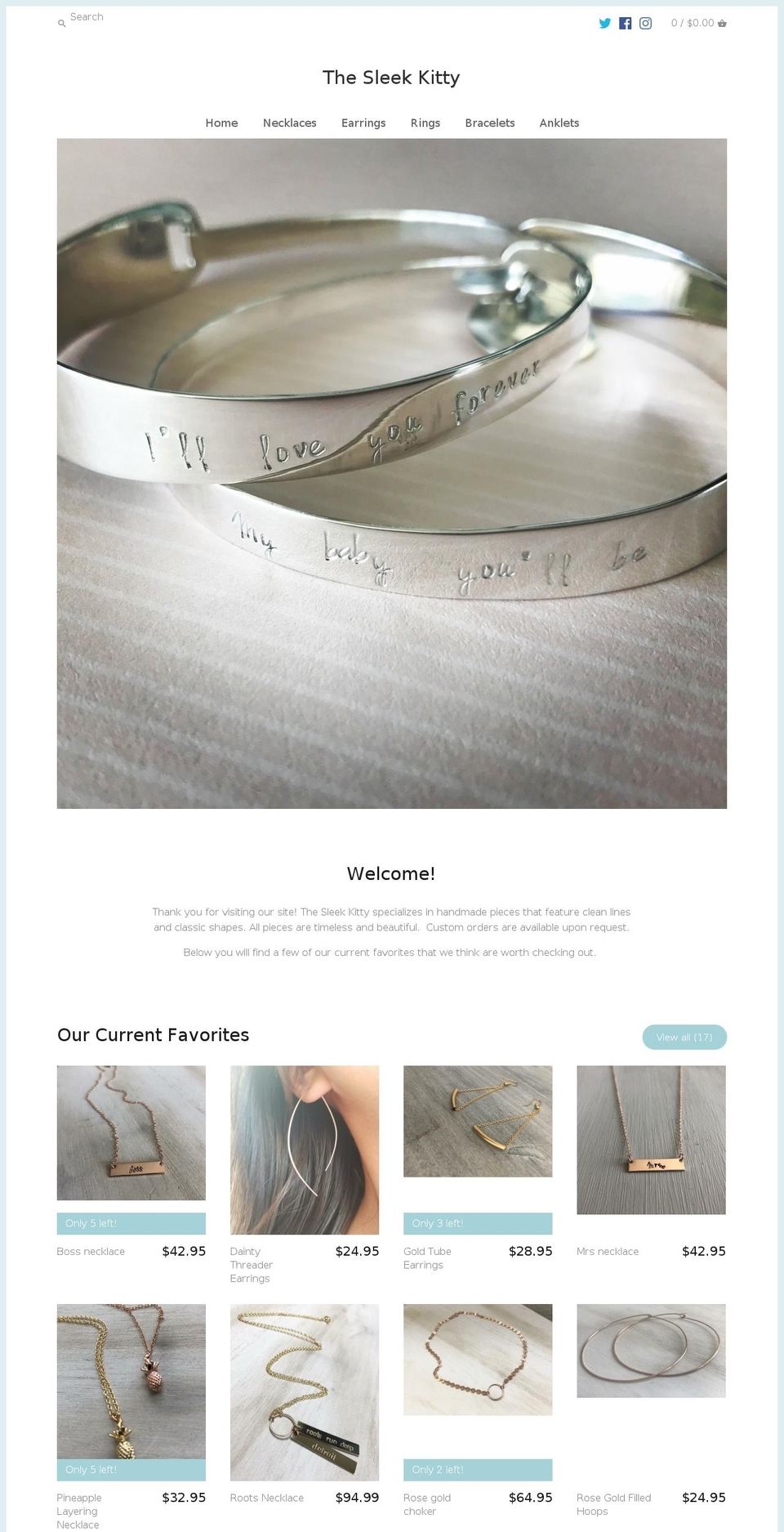 thesleekkitty.com shopify website screenshot