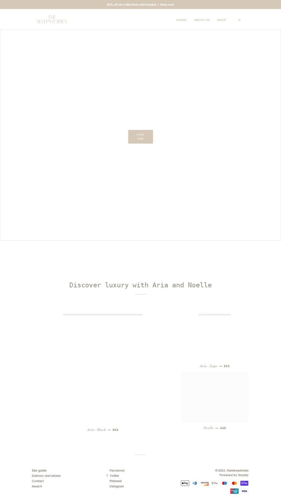 thesleepstories.co.uk shopify website screenshot