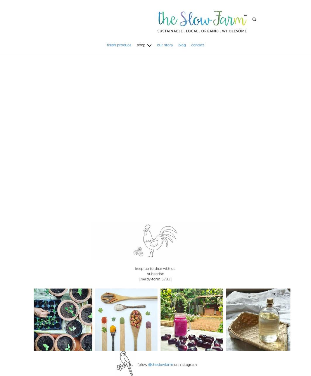 theslowfarm.com shopify website screenshot