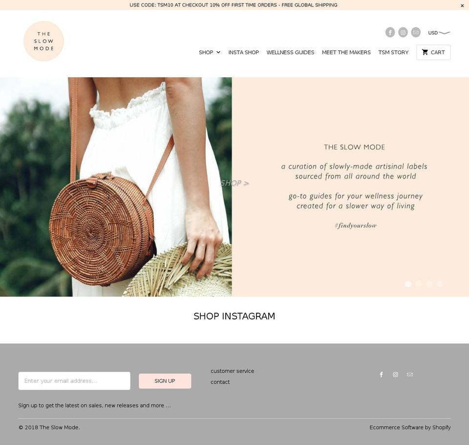 theslowmode.com shopify website screenshot