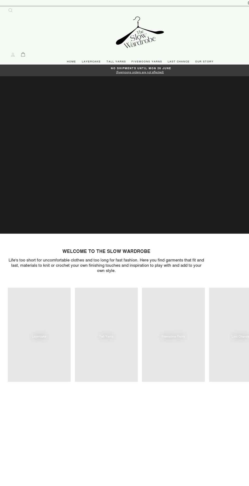 theslowwardrobe.co.uk shopify website screenshot