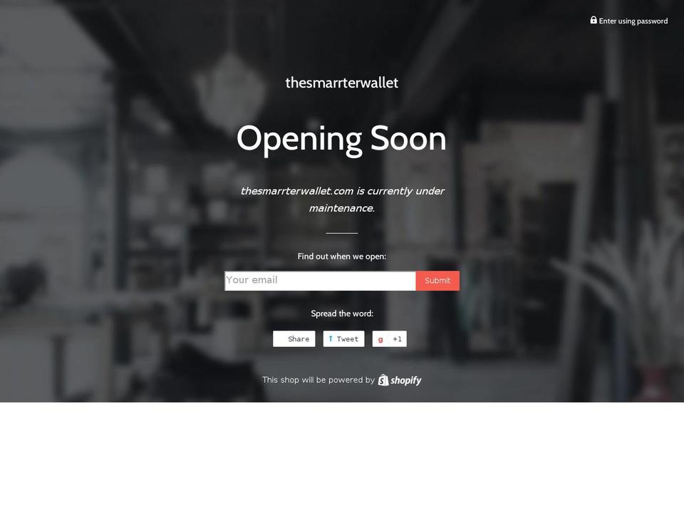 thesmarrterwallet.com shopify website screenshot