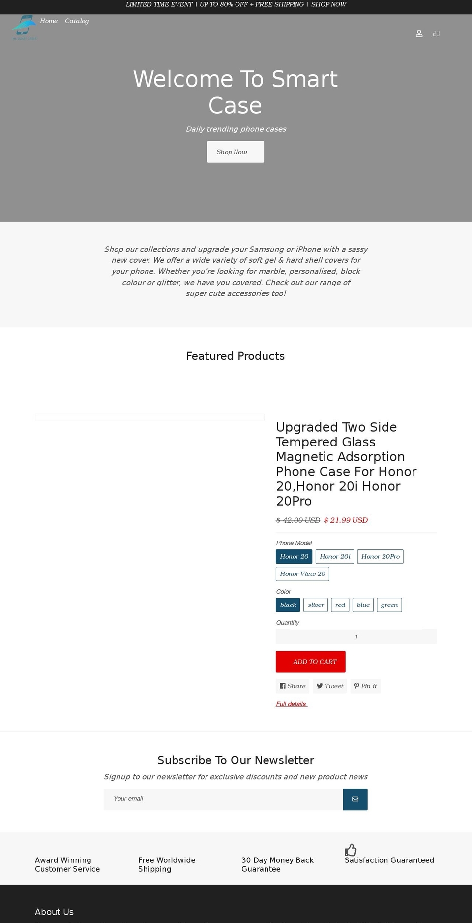 thesmartcases.com shopify website screenshot