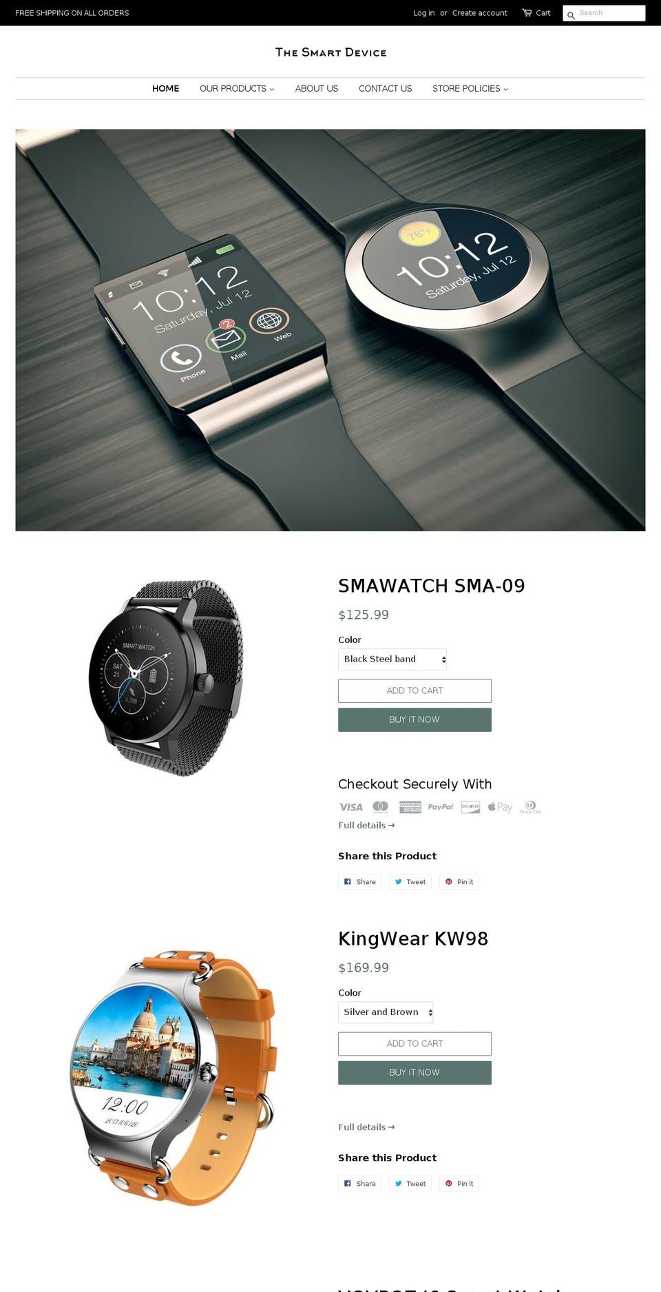 thesmartdevice.com — Shopify storefront screenshot