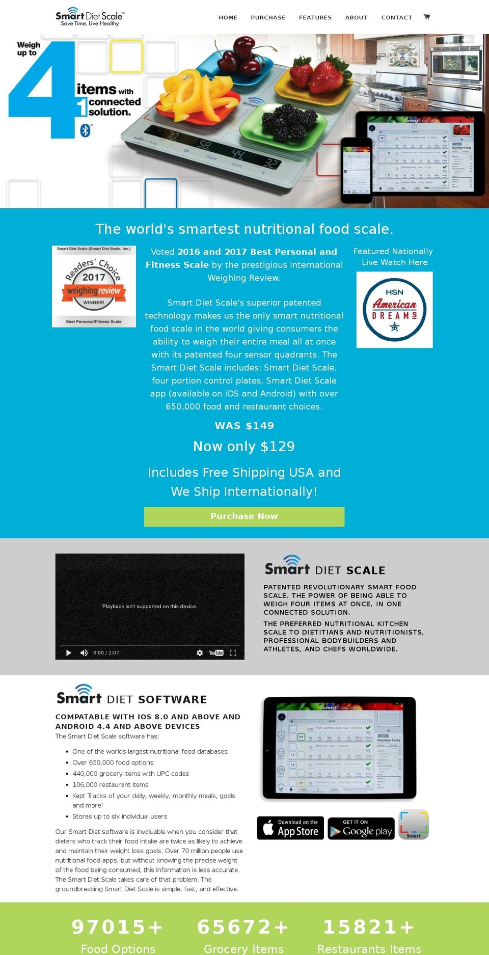 thesmartfoodscale.com shopify website screenshot