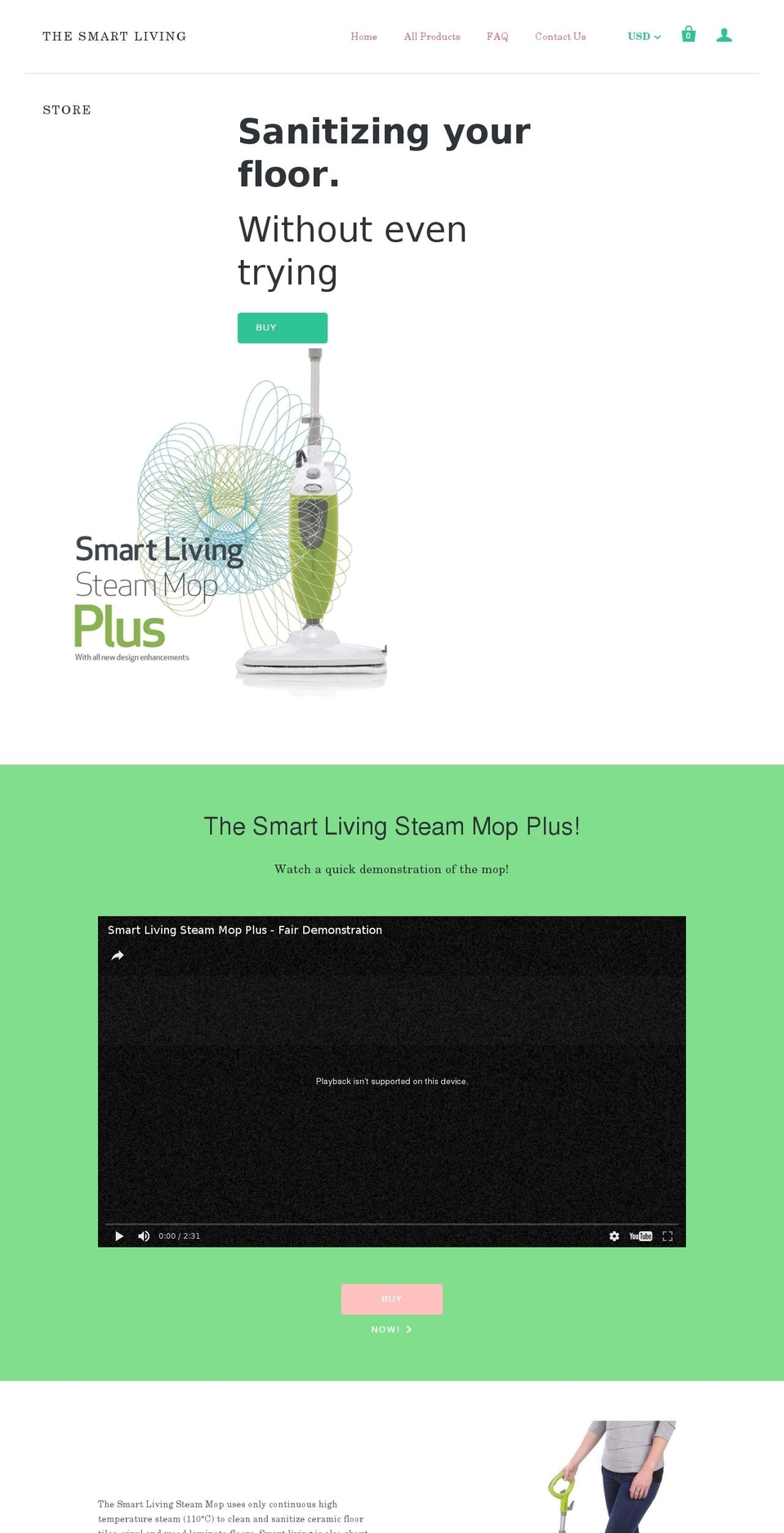 thesmartlivingmop.com shopify website screenshot