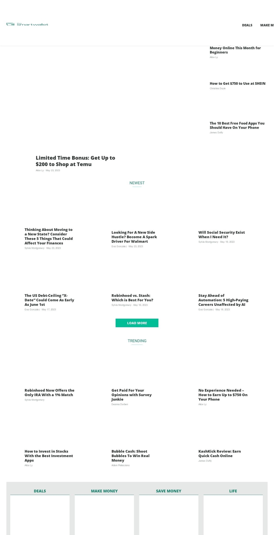 thesmartwallets.com — Shopify storefront screenshot