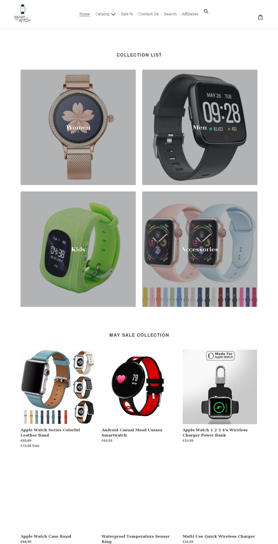 thesmartwatch.net shopify website screenshot
