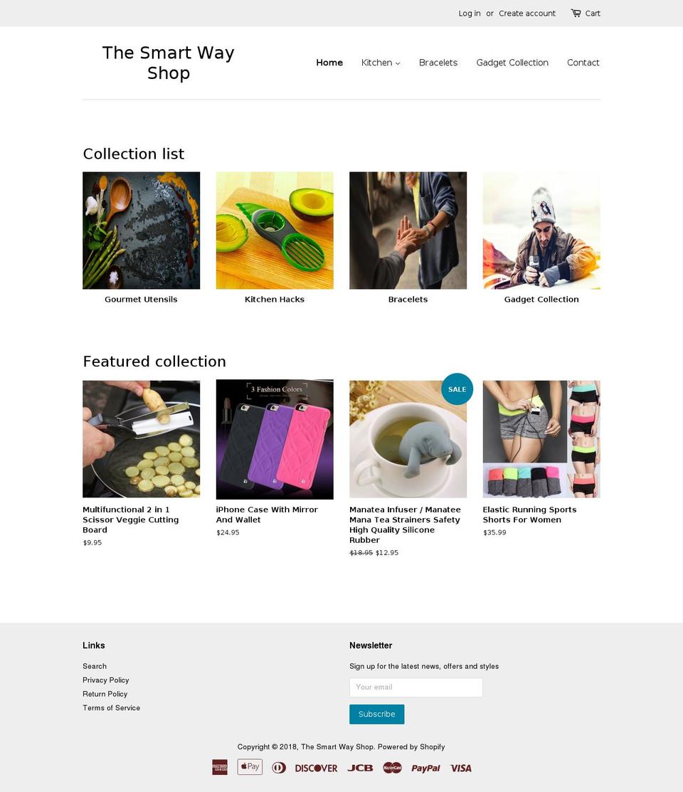 thesmartwayshop.com — Shopify storefront screenshot