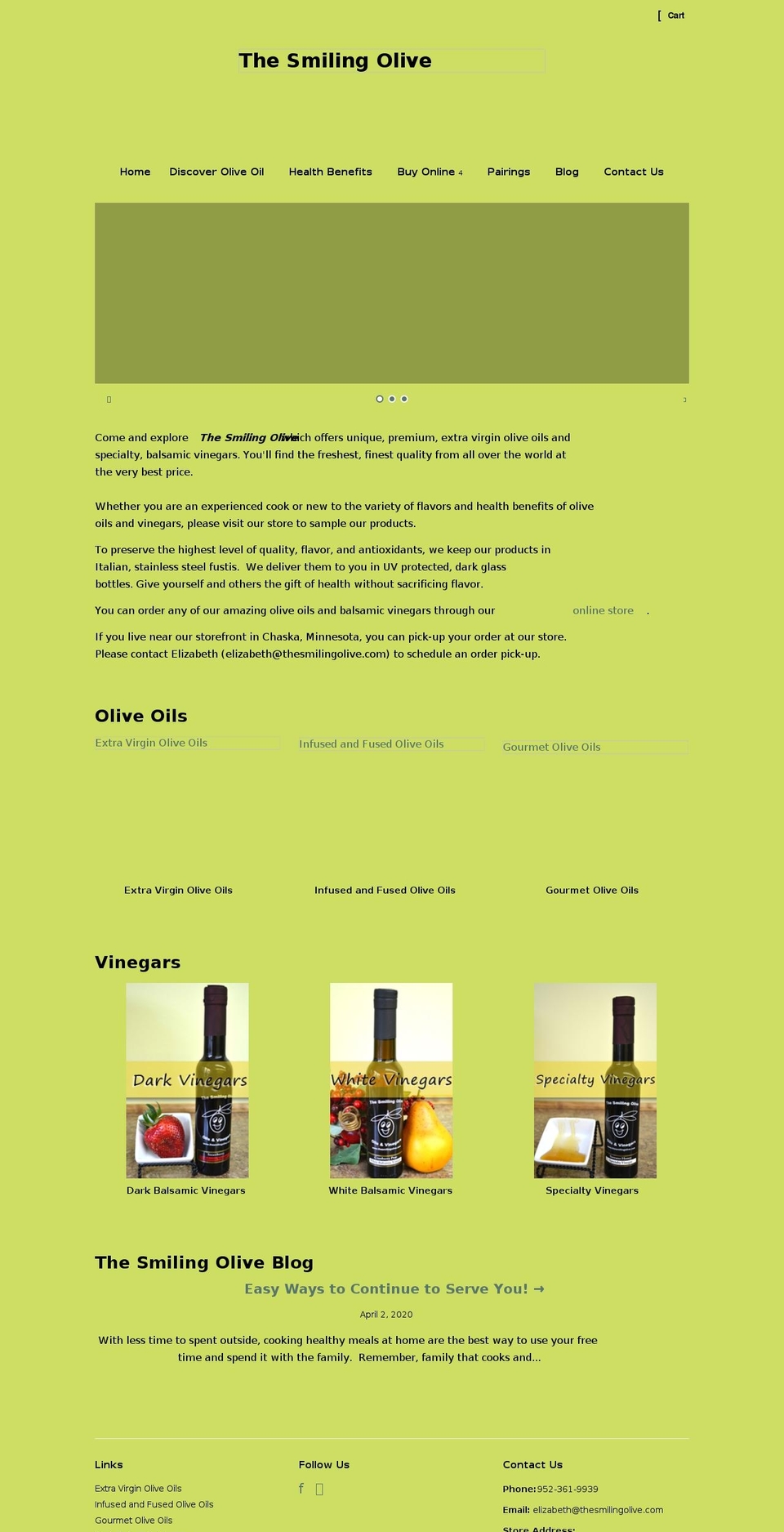 thesmilingolive.com shopify website screenshot