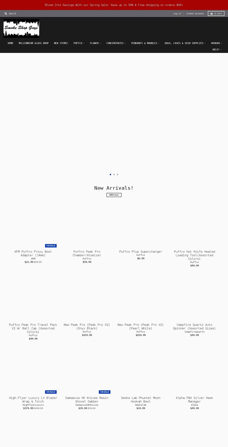thesmokeshopguys.com shopify website screenshot