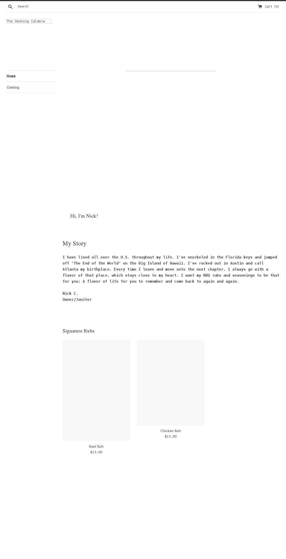 thesmokingcaldera.com shopify website screenshot