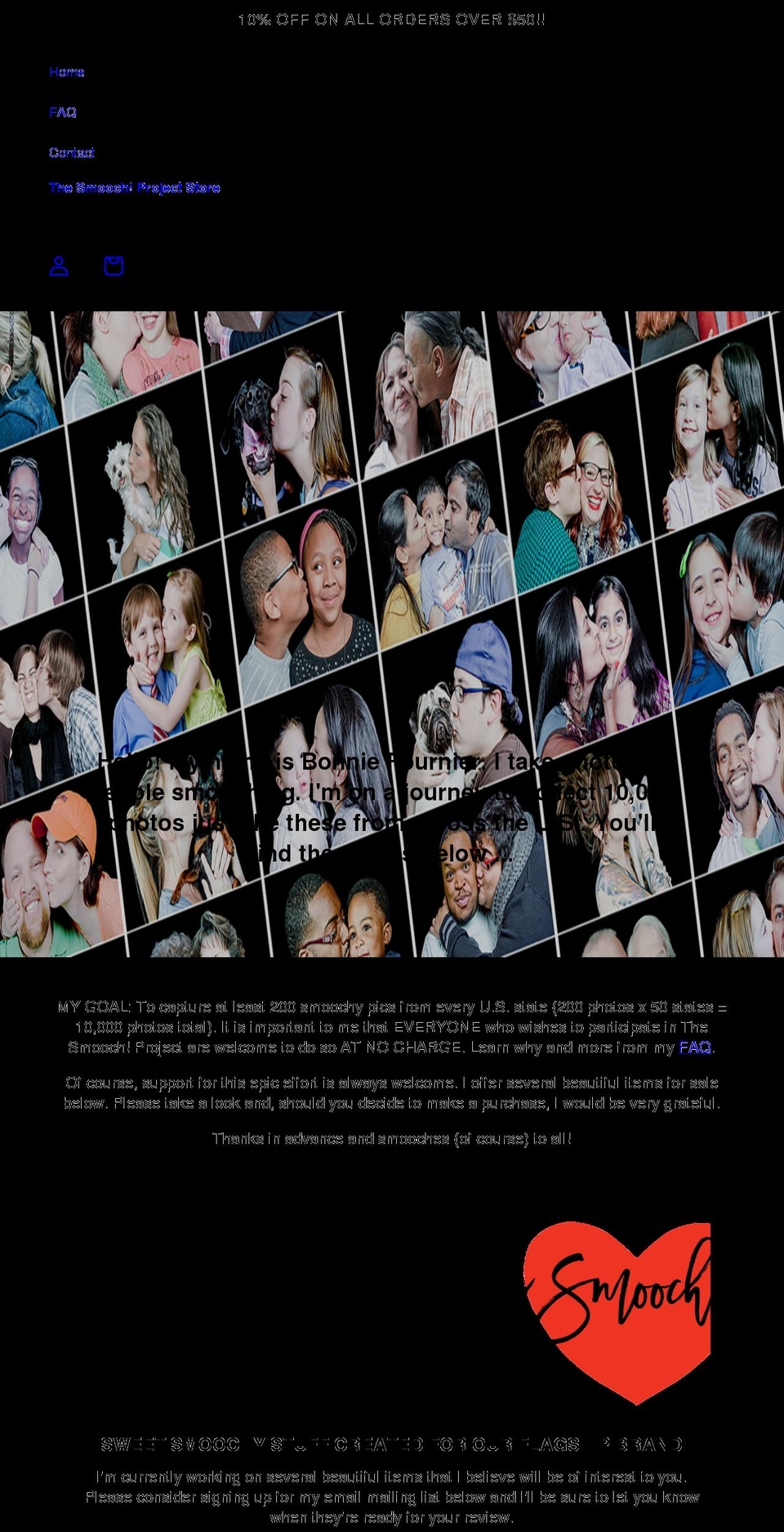 thesmoochprojectstore.com shopify website screenshot