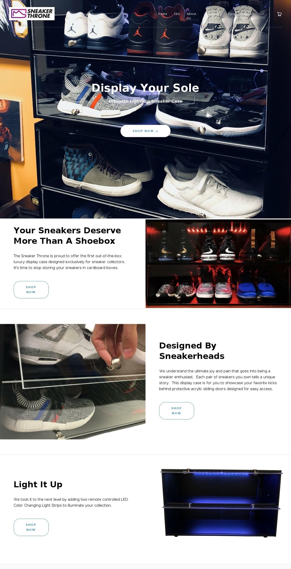 thesneakerthrone.com shopify website screenshot